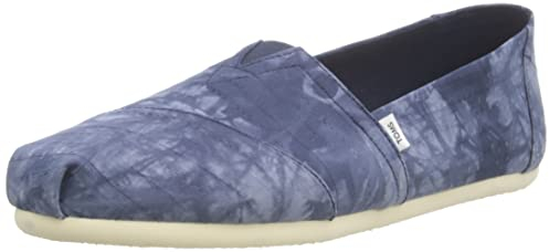TOMS WOMEN ALPARGATA Navy Tie Dye Woven UK3.5