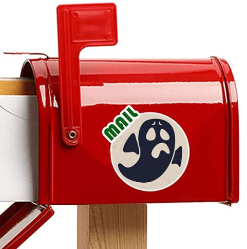 Beauty Gift Halloween Geist besorgte Gesicht Cartoon Aufkleber Briefkastenaufkleber Kleber