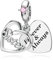 Schwester Charm für Pandora Charm Sterling Silber Herz Charms Pink Zirkonia