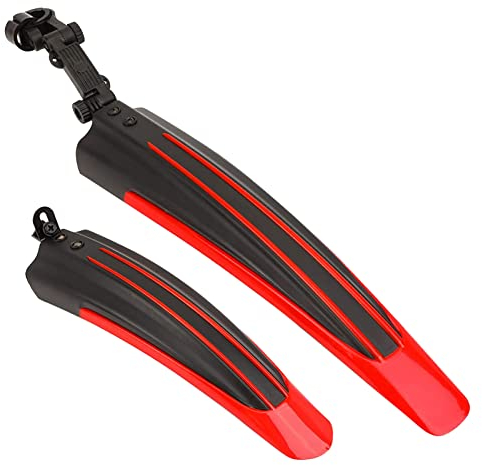 Taeku Schutzbleche, Universal Fahrrad Schutzblech Set Vorne Hinten Fahrradschutzblech Radschutz Fahrrad Schmutzfänger für MTB Citybike 20-26 Zoll Räder (Rot)