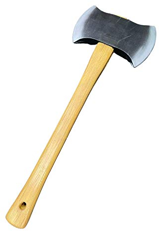 Rubber Johnnies , SHORT DOUBLE HEADED AXE, Full Size, Fancy Dress COSTUME Accessory, Realsitic, Halloween, Movie Prop (SHORT)