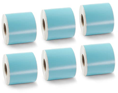 BETCKEY - 6 Große Rollen Blau Mehrzwecketiketten Kompatibel mit DYMO 99019(S0722480), 59mm x 190mm, 900 Farbige Etiketten für LabelWriter 450, 4XL NICHT passend 550 oder 5XL
