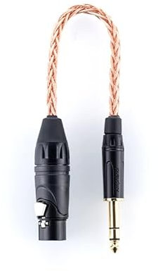 Moondrop UP Casque Upgrade Line 4 Broches XLR à 4,4 mm / 4 Broches XLR à 6,35 mm Adaptateur Double 3,5 mm à 4,4 mm XLR câble Casque (Adapter (4Pin XLR to 6.35mm,30cm))