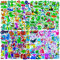 Aufkleber 200 Stück Axolotl Frosch Dinosaurier Monster Tiere Sticker Set Wasserfeste Vinyl Sticker für Laptop Skateboard Scrapbook Trinkflasche MacBook Handy Tagebuch Tassen Moped Fahrrad Koffer