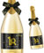 Giftota 2 Etichette per Bottiglie di Compleanno e Fiocchi Regalo – Etichette per Vino Personalizzate, autoadesive per Spumante e Vino Spumante, Decorazione per 18 Compleanno, Regalo di Compleanno per