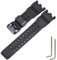 Harz Uhrenarmband Kompatibel mit Casio GWG-2000 Mudmaster Strap Herren Gummi Sport Wasserdicht Band (Black black buckle)