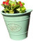1x Glossy Wall Planter 23cm Ceramic Effect Plastic Semi Circular Garden Pot Decor (1)