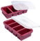 Souper Cubes 1 Cup Silicone Freezer Tray with Lid - Easy Meal Prep Container and Kitchen Storage Solution - Silicone Molds for Soup and Food Storage - Cranberry - 2-Pack