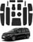 CDEFG Kompatibel mit Dacia Jogger 2022 2023 2024 Hybrid/Extreme, Gummimatten Mittelkonsole Antirutschmatten Becherhalter Gummi Matte Armlehne Jogger Hybrid Extreme Zubehör (Schwarz)