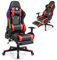 COSTWAY Sedia da Ufficio Ergonomica per Computer con Altezza Regolabile, Sedia da Gaming con Luci RGB LED, Schienale e Braccioli Regolabili, Poggiapiedi Estraibile e Supporto Lombare (Rosso)