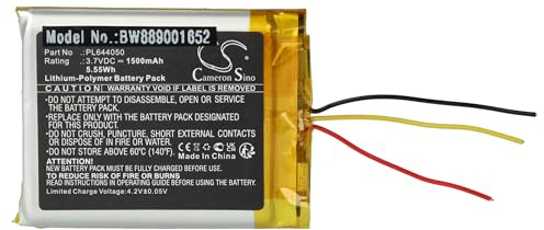 vhbw Akku Ersatz für HyperX PL644050 für Wireless Headset Kopfhörer (1500 mAh, 3,7 V, Li-Polymer)