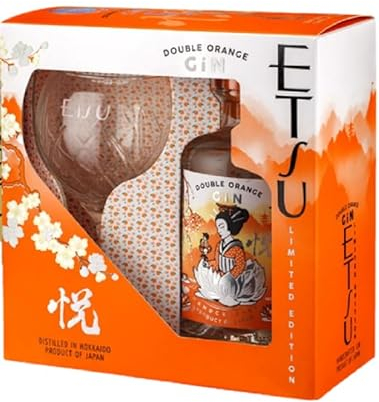 Cofanetto Etsu Gin Double Orange Limited Edition 70cl 43% con bellissimo bicchiere firmato
