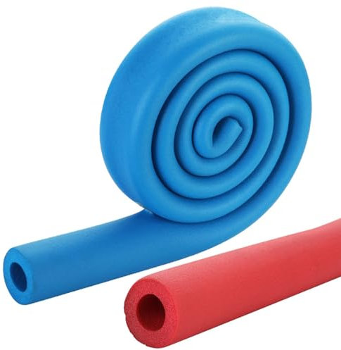 Scaffold Protection Foam Tube - Pipe Insulation 7mm/0.3in, 15mm/0.6in, 20mm/0.8in, 25mm/lin Thickness 1.8m/2m Length - Construction Site Padding Foam Tubing(Red,48mmx25mmx2m)