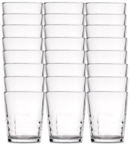 Maury's Verres Vasos Tivoli Set en verre transparent 27 cl Idéal pour votre table élégante (24 verres)