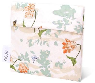 DGAZ Menstruationstasche, Mädchen Period Bag für Slipeinlagen/Menstruationstassen/Kleine Tampons, Tragbare Tamponhalter Tasche, Mini Make-up Tasche für Frauen (Orchid Grass)