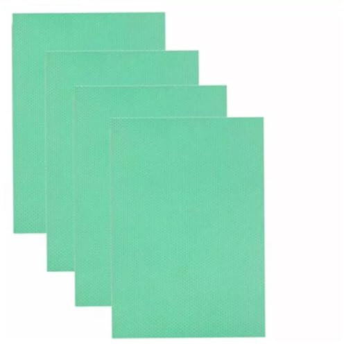 Fridge Liner Mat, 4 Pcs Anti Mould Refrigerator Mat Kitchen Salad Drawer Fridge Fresh Food Saver, Antibacterial Washable Mats Pad for Home, Kitchen, Cabinet (Sea Green)