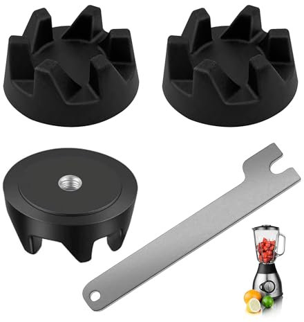 Mixer Kupplung für KitchenAid Mixer - Gummi Kupplung 9704230 Kompatibel mit KitchenAid Mixer KSB52, KSB5, 5KSB52, 5KSB5, Standmixer Erzatzteile (3er Set, Montageschlüssel Enthalten)