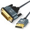 Thzzhnno DisplayPort auf DVI Kabel 2M, DP auf DVI-D Vergoldete, Geflochtenes Nylon Adapter Stecker auf Stecker, Kompatibel mit Computer, Desktop, Laptop, PC, Monitor, Projektor