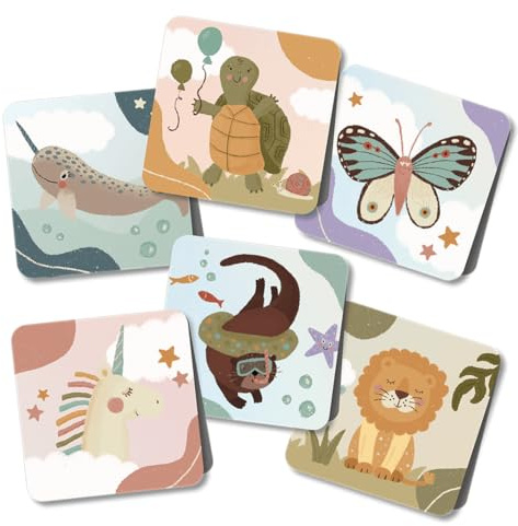 Lebenskompass® Magnetische Lesezeichen für Kinder - elegante Magnetlesezeichen mit stilvollen Designs und Goldprägung - Leseclips magnetisch ideal für Bücher, Malbücher und Kinderbücher (Kinder)
