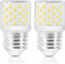 KUNKA 2Stück 50W Äquivalent E26 LED Glühbirnen, G50 Edison lamps, 5W A19 LED Glühbirne Medium Sockel, E27 E26 Schraubsockel Universal für Kühlschrank, Kronleuchter, Deckenventilator (Warmweiss 3000k)
