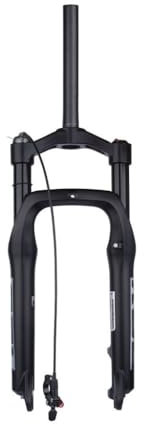 20 26 Pouces Fourche Fat Bike 4.0 Tire Fourche À Suspension Vélo De Montagne 135mm Voyage Fourche À Air 1-1/8 Droite Fourche Avant VTT Frein À Disque 9 * 135mm QR HL/RL(Remote,20)