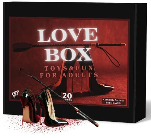 Liebesbox für Paare Sex Fun Box XXL 20 Teile Sexspielzeug für Erwachsene Erotisches Verwöhnset Sexy Geschenkbox Erotisch Erotiek Zubehör BDSM Anal Fetisch Liebesspielzeug Lovebox Knisterkiste Hot