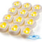 Auemaniliy-12 Stück 5,1cm LED schwimmKerze, 200 Stunden wasserdichte warmweiße batteriebetriebene schwimmende Teekerze für romantisches Hochzeitszentrum/Bad/Pool/Brunnen