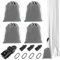 4 Stück Tragbare Gewichtstasche für Pavillon-Vorhänge im Freien, Gewichtstasche für Außenvorhänge-Tragbare, 4 Gewichtstaschen, 4 Karabiner, und 4 Clips, für Pavillon Drapes Garten Zelte Tischdecken