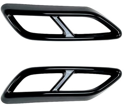 ACESOME Auspuffblende Für Audi A3 8Y S Line Sportback Sedan/Limousine 2021-2023, Endrohrblende Exhaust Pipe Cover Selbstklebend, Auspuffzierring aus ABS, Schwarz