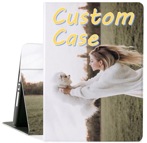 Custom Photo Case for iPad A16 2025 6/7/8/9/10 th Pad Pro 11 12 in M4 Air M4 2026 3rd/4th/5th mini,Microfiber Lining Smart Auto Sleep/Wake iPad Personalized Picture Leather Soft TPU Cover Protective