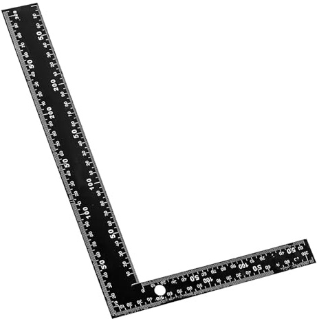 Winkel Lineal 200 × 300mm Edelstahl L-förmiges Winkellineal 90 Grad Lineals Zimmermannswinkel Doppelseitenskala Quadratisches Lineals für Schreiner, Ingenieur, Handwerker, Vermessung, Architekten