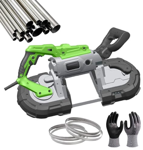 Bandsäge 1100 W – Einstellbarer 45°-Winkel für Metall, Holz, Rohre, Rohre und Bewehrungsstangenschneiden