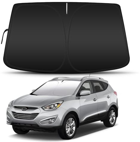 D-Lumina Parasol Coche Delantero, Parasol para Parabrisas Delantero | Protector de Parabrisas de Coche para Accesorios Modelos Antiguos del Hyundai Tucson (2006-2014), Contra los Rayos UV