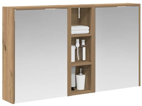 vidaXL Badezimmerschrank-Set 3 pcs 106 x 16 x 62,5 cm Holzwerkstoff, Elegante Badezimmeraufbewahrung, modernes Schrankset, stylische Wandregale, schicke Möbel, luxuriöse Details