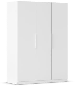 Rauch Möbel MYLORA, Kleiderschrank, Farbe Weiß, Breite 136 cm | Schrank mit patentiertem Schnellmontagesystem, 3-türig, für Kinderzimmer, Schlafzimmer, Wohnzimmer, Garderobe, Flur