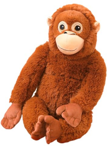 JORCEDI Großer AFFE Plüschtier als Orang-Utan, weiches Kuscheltier mit beweglichen Armen und Beinen, interaktiver Spielgefährte für Kinder, Geburtstag und Weihnachten (50cm)