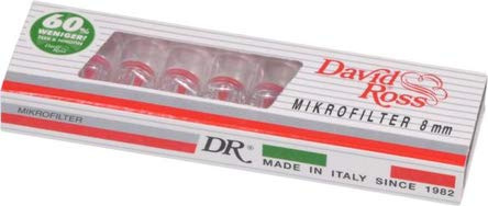 David Ross Lot de 6 x 10 micro-filtres pour cigarettes 8 mm