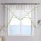 ESLIR Scheibengardine mit Kräuselband Gardinen Küche Bistrogardinen Transparent Stores Vorhänge Mit Satinband Voile Grün HxB 145x300cm 1 Stück
