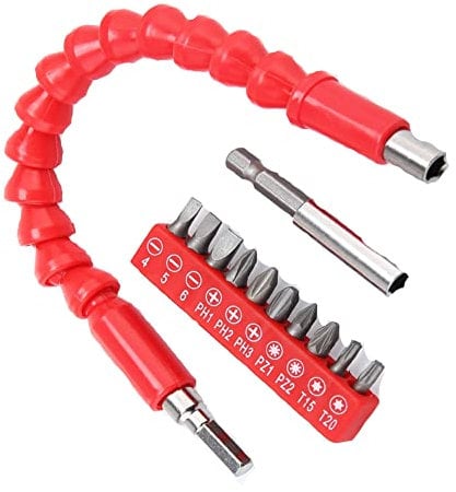 Flexible Extension Shaft Power Hand Tools Kit 12 Pcs Electric Screw Driver Batch Head Set Rod Hex Sockets Bits Usefull in Tight Corner