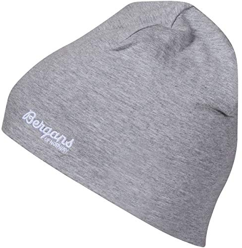 Bergans Kinder Cotton Mütze, Grey Mel, 50