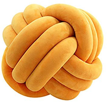 Cratone Knot Kissen Knotenkissen Kreativität Knoten Kugel Kissen Plüsch Weiche Zierkissen Knoten für Sofa Bett Büroraum Dekoration 20 cm (Orange)