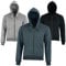 Vaster Chaqueta kevlar de forro polar para motocicleta con capucha y forro polar extraíble para motociclistas, 2 colores (carbón, L)