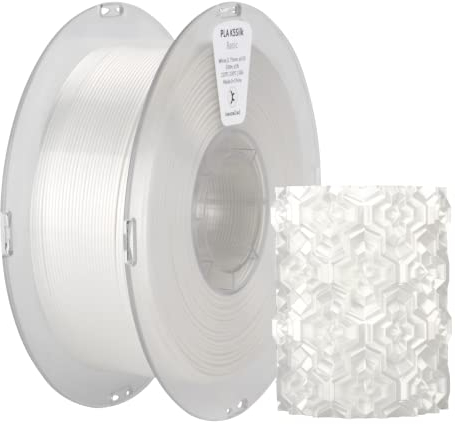 kexcelled PLA Silk Perlweiß Shiny Seide Glossy 3D Drucker Filament Material 1,75mm +/- 0,03mm Seidenglattes Finish Verwendung für Dekoration 1kg Spule Rolle