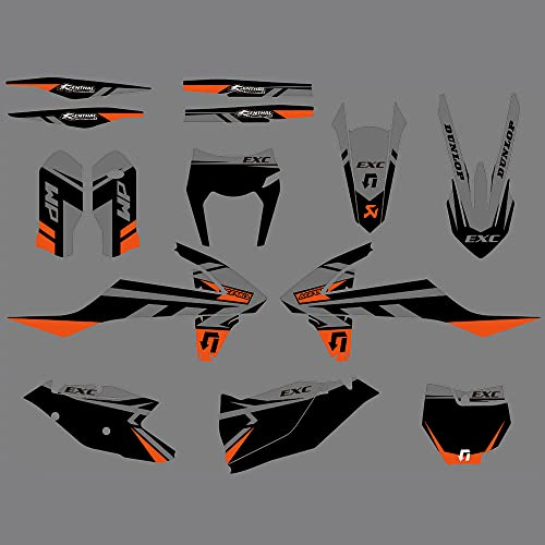 MXP Motorcross Grafik-Motorrad-Aufkleber-Set, passend für 2016 2017 2018 KTM 125 150 250 300 350 450 500 SX SXF XC XCF und 2017 2018 2019 KTM EXC EXCF XCW