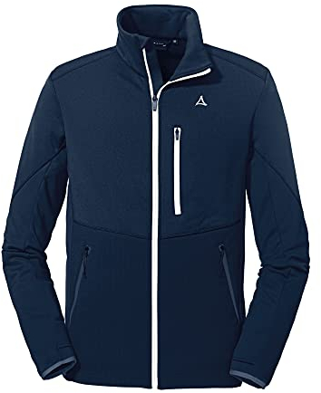 Schöffel Herren Fleece Jacket Lodron M, atmungsaktive Fleecejacke aus 4-Wege-Stretch, Funktionsjacke mit Body-Mapping Technologie und Original ÖSV Logos, navy blazer, 52