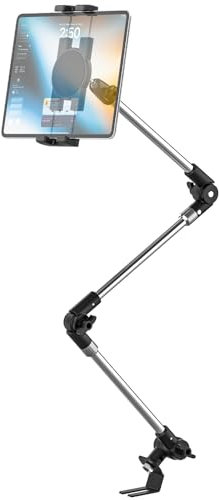 Phichy Tablet Car Mount Truck Holder for 4.7-12.9 Phone & iPad Heavy Duty Seat Rail Tablet Mount Holder for Car & Vehicle Floor, Compatible with iPad Pro/Air/Mini, Galaxy Tabs, iPhone, Tablets