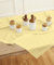 Solino Home Quadratische Leinen-Tischdecke 132x132 cm,100% reines Leinen Klassische Hohlsaum-Tischdecke Zitrone Eis,Maschinenwaschbarer Tischüberwurf für Frühling, Ostern, Indoor, Outdoor,Handarbeit