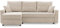 Ecksofa Aikido I 233x90 - mit schlaffunktion - Farben zur Auswahl - modernen Eckcouch - mit Bettkasten - Moderner Cordstoff - Stoff POSO (POSO 100)