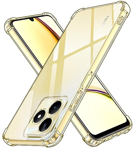 ivoler Coque pour Realme C53 / Realme C51 / Realme Note 50, Ultra Transparent Étui de Protection en Silicone Antichoc avec Coins Renforcés, Clair Mince Souple TPU Bumper Housse