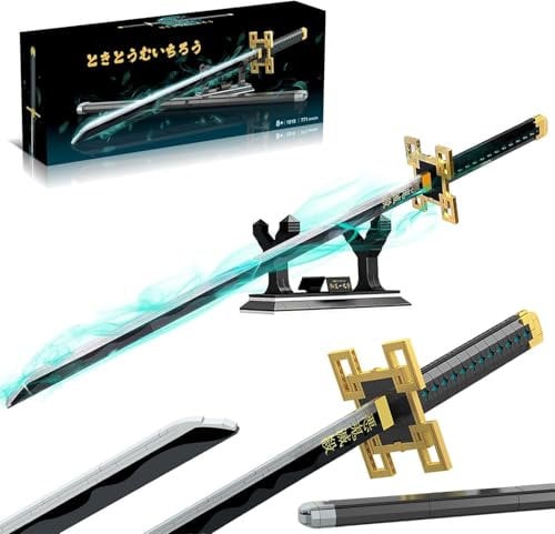 HIGH GODO Demon Katana Schwert Anime Cosplay, 771 Teile 39.3 Zoll Klemmbausteine Bausteine Set mit Scheide und Ständer, Ideas Geschenk für Erwachsene und Jungen ab 8 Jahren oder Animes Fans